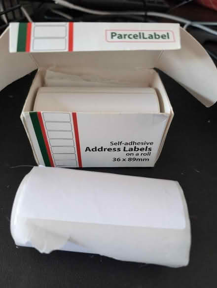 Photo of free 2 rolls of white label stickers (Crewe CW1) #1