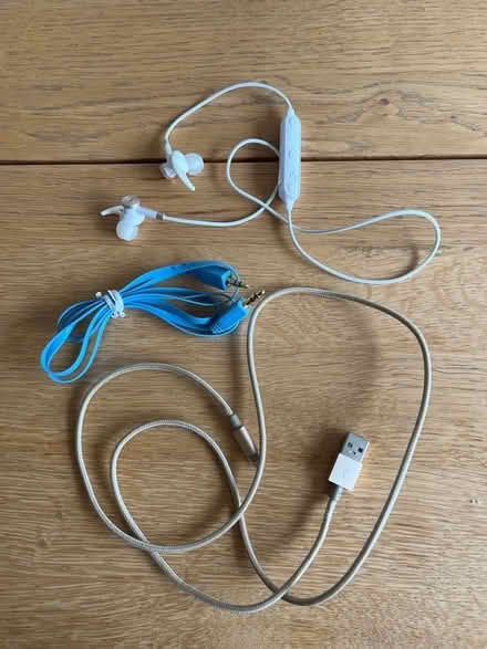 Photo of free Various charging lead, headphones and another (North Moreton OX11) #1