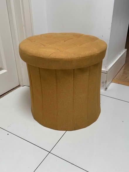 Photo of free Mustard footstool (Streatham Common) #1