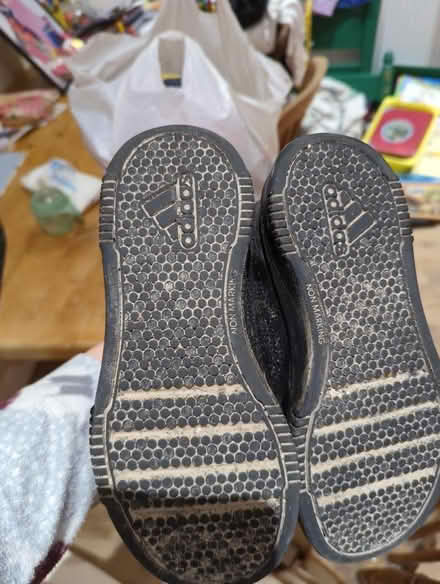 Photo of free Kids black Adidas shoes 13 worn once (Surbiton KT5) #2