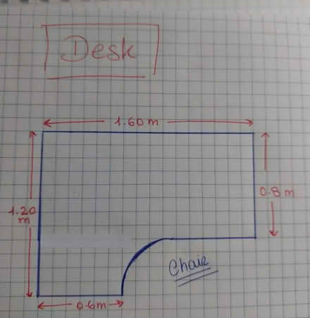 Photo of free Desk & chair (BH7) #1