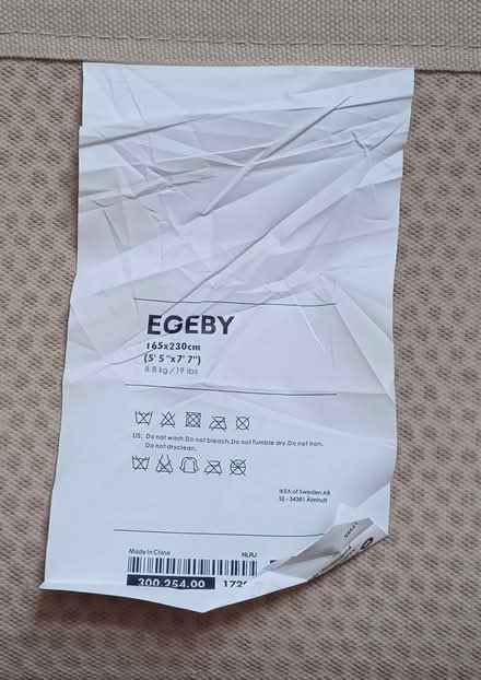 Photo of free IKEA EGEBY rug - 165cm x 230cm - beige (Primrose LA1) #2