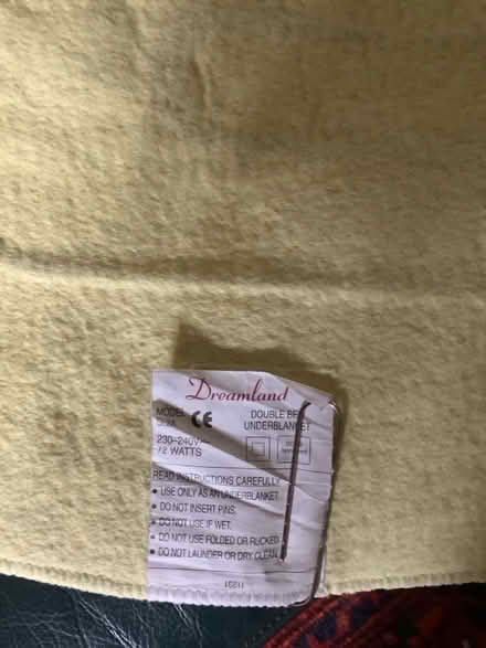 Photo of free Double electric blanket (The Nurserylands TW12) #1