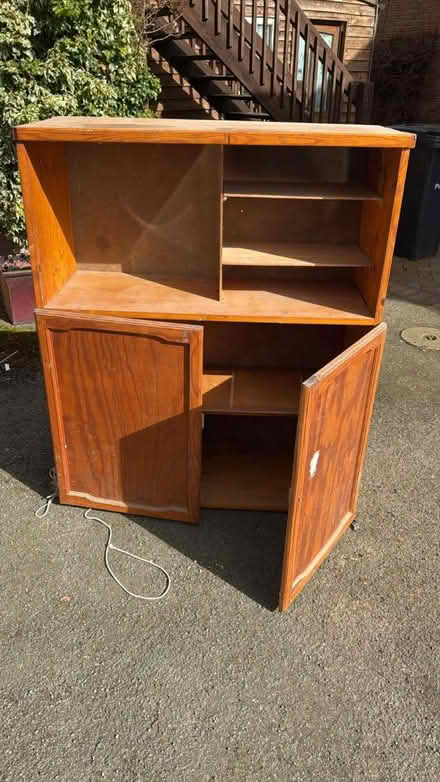Photo of free Useful wood cabinet (Four Crosses, SY22) #1