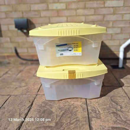 Photo of free Large Plastic Storage Boxes With Lids (Langdown SO45) #1
