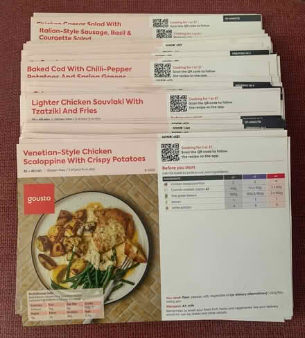 Photo of free Gousto recipe cards (Rooks Nest SG1) #1