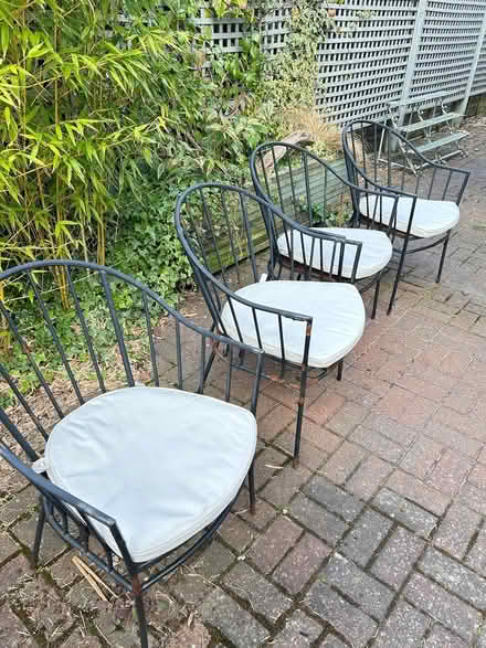 Photo of free 4 Metal Garden Chairs & Cushions (BH231HG) #2