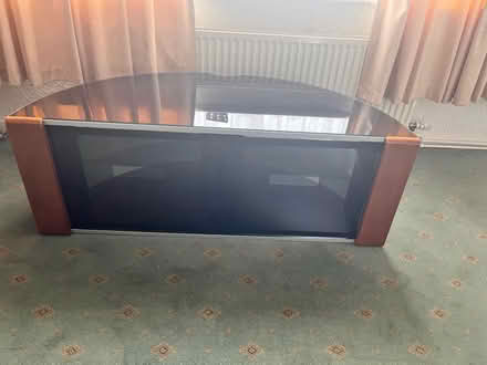 Photo of free glass and wood tv cabinet (dn5 8pg scawsby doncaster) #2