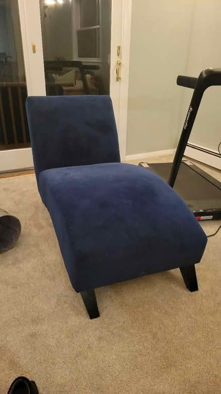 Photo of free Navy chaise lounge chair (Stratton school) #1