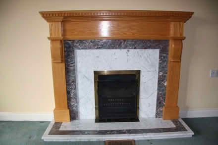 Photo of free Marble fire surround and hearth (Brimfield SY8) #1