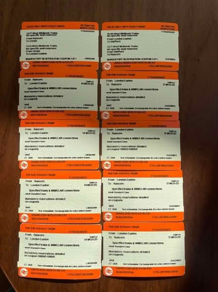 Photo of free 4 return train tickets Runcorn-London (Southport PR9) #1