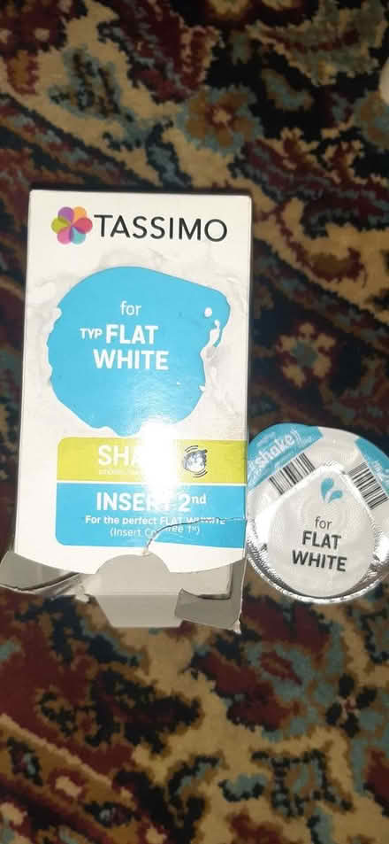 Photo of free Tassie flat white pods x 5 (KT16 chertsey) #1