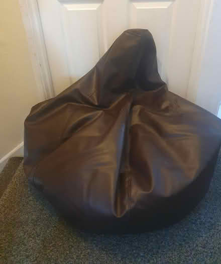 Photo of free Large leather bean bag (UB5) #1