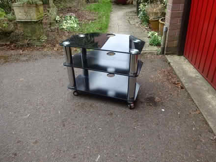 Photo of free TV Stand. On castors and easy to move about. (Royal Wootton Bassett SN4) #2