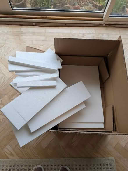 Photo of free Large sturdy cardboard box with Styrofoam padding (Kenley CR8) #2