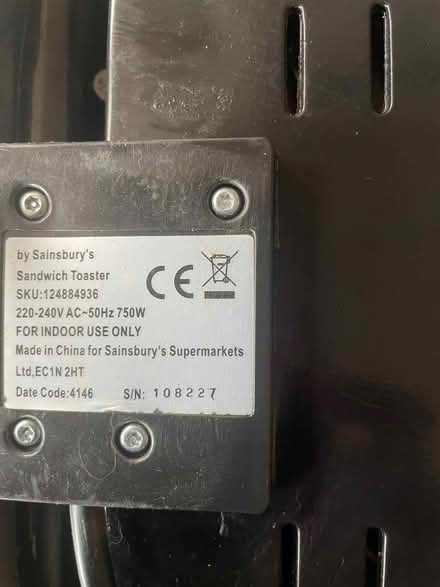 Photo of free Sandwich Toaster (Fulwood S10) #3
