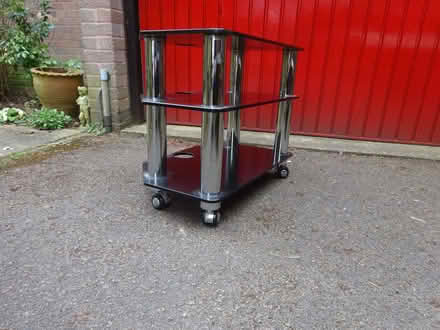 Photo of free TV Stand. On castors and easy to move about. (Royal Wootton Bassett SN4) #4