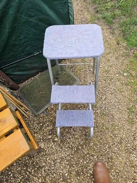 Photo of free Old metal and wood steptool (Sutton Courtenay OX14) #1