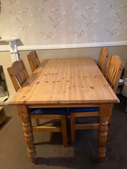 Photo of free Pine table & chairs (Grimsbury OX16) #1