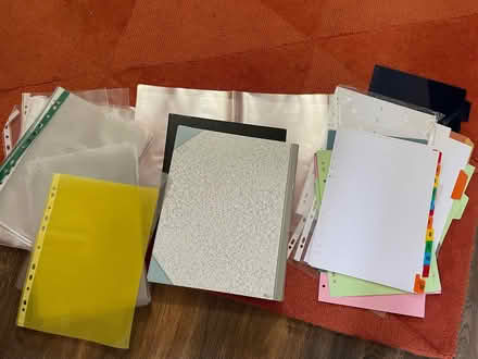 Photo of free Files, dividers, plastic pockets (Highbury New Park N5) #1