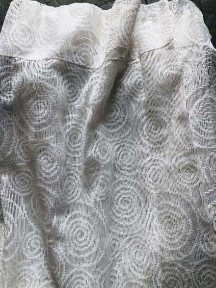Photo of free A pair of Peach velvet curtains with lace underlay (Wetherby LS22) #2