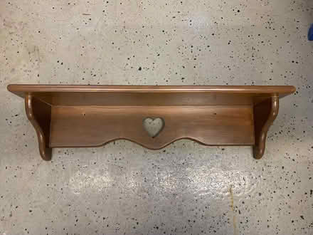 Photo of free Wooden Wall Shelf with Heart Cutout (Watkins Lake Rd and Dixie Hwy) #1
