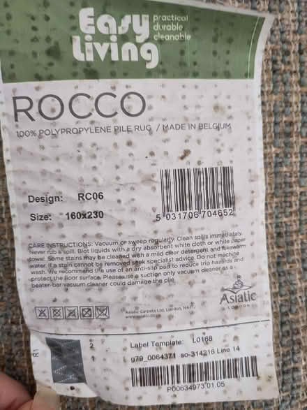 Photo of free Blue polypropylene rug (L1 Liverpool City Centre) #2