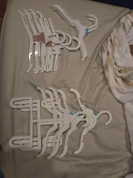 Photo of free Plastic baby clothes hangers (Southwest Center City (GradHo)) #1