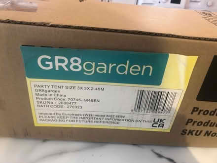 Photo of free GR8 Garden Tent (BR3) #3