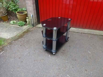 Photo of free TV Stand. On castors and easy to move about. (Royal Wootton Bassett SN4) #1