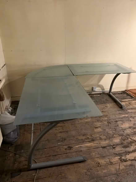 Photo of free L shaped glass desk (Forest row) #1