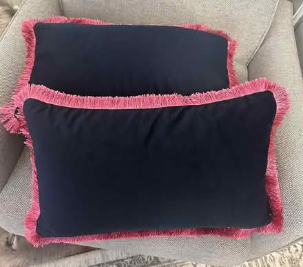 Photo of free Navy velvet cushions (Huntington Road York) #1