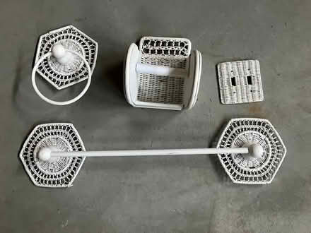 Photo of free Wicker Bathroom Accessories (Stevensville, MD 21666) #1