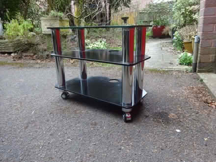 Photo of free TV Stand. On castors and easy to move about. (Royal Wootton Bassett SN4) #3