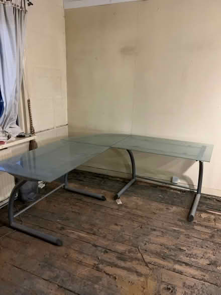 Photo of free L shaped glass desk (Forest row) #3