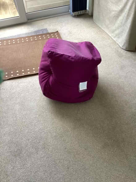 Photo of free Purple bean bag foot stool (Wallingford) #1