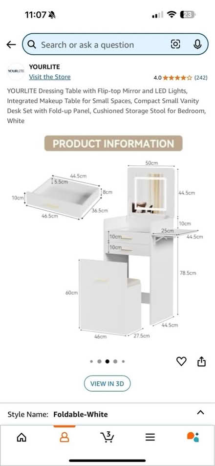 Photo of free Vanity desk with chair (Loughton IG10) #1