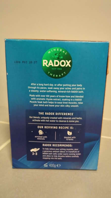 Photo of free Radox muscle soak bath salts (Kendal LA9) #2