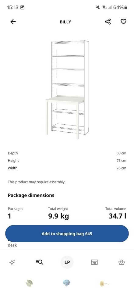 Photo of free Billy Ikea desk (E17) #3