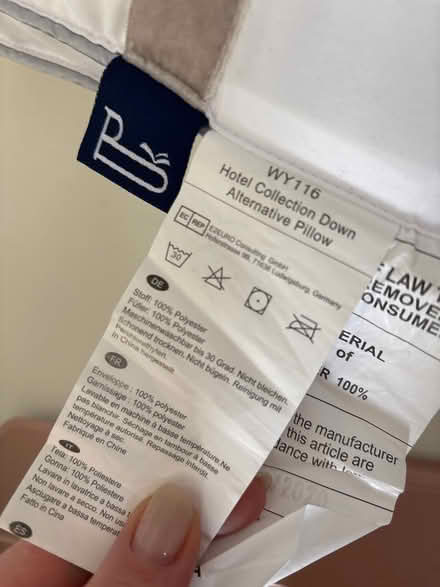 Photo of free Two Down Alternative Pillows (Richmond TW10) #3