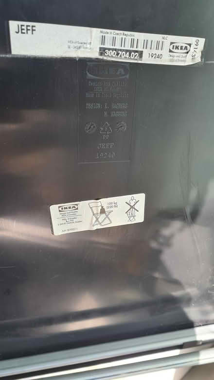 Photo of free Black folding chair (New Southgate) #2