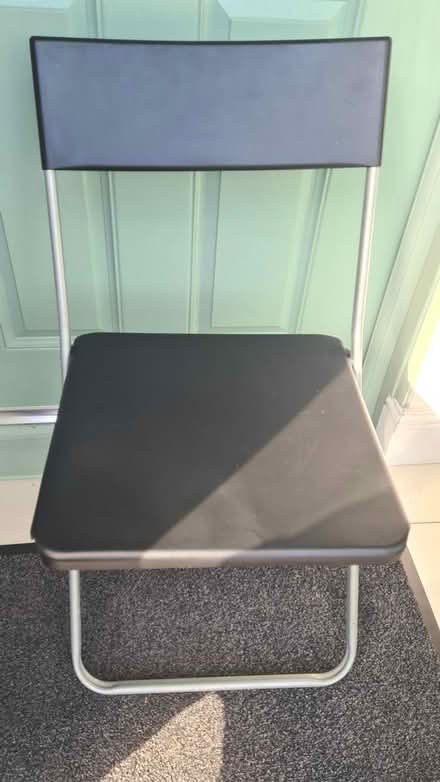 Photo of free Black folding chair (New Southgate) #1