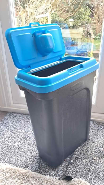Photo of free Plastic animal feed bin (GU22 Park Road Woking) #1