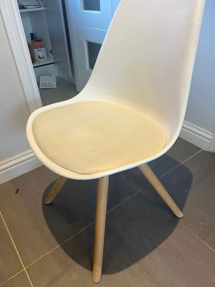 Photo of free 2 white chairs (CR8) #2