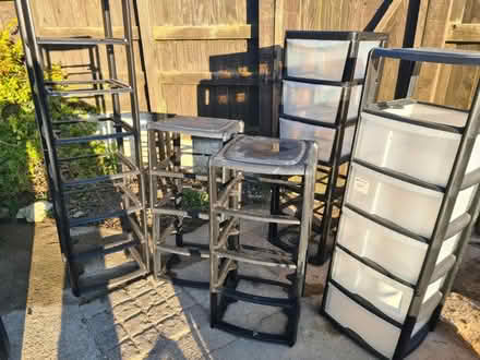 Photo of free Plastic shelf units various (EX13) #3