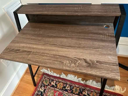 Photo of free Desk, office chair, and lamp set (Bloomingdale) #2
