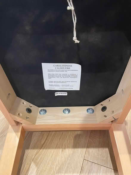 Photo of free Wooden desk/dressing chair with fabric cover (Palmer Park RG1) #2