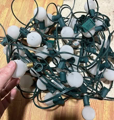 Photo of free String of 1 1/4 inch white lights (North Waltham) #1
