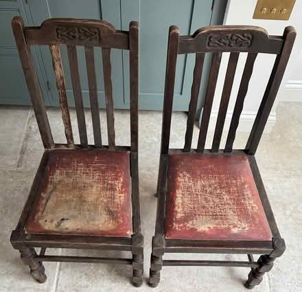 Photo of free 2 antique wooden chairs (East Marden) #3