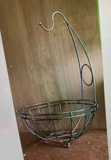 Photo of free Large Chrome Metal Wire FRUIT BOWL with BANANA HOOK HANGER (St James, South Elmham IP19) #1